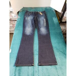 American Eagle Jeans Size 12 Womens Blue Pants Stretch Skinny Kick Bootcut NWT